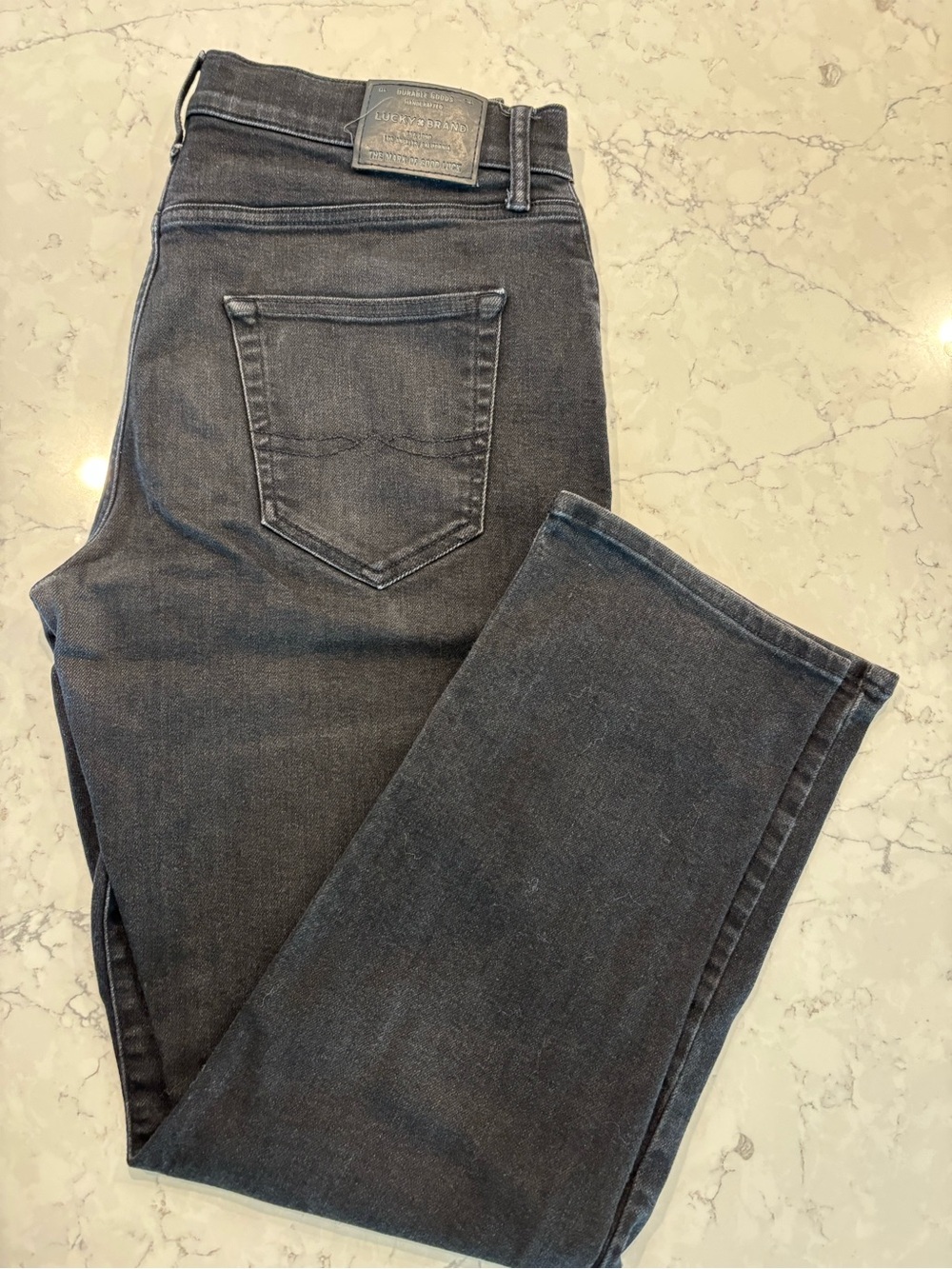 Men’s Jeans in Washed Charcoal Gray Athletic Fit